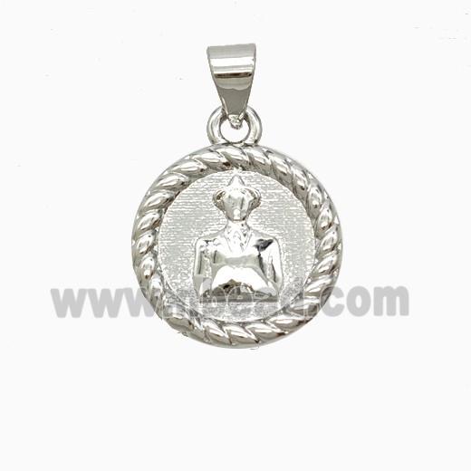 Copper Jose Pendant Platinum Plated