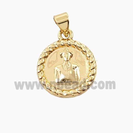 Copper Jose Pendant 18K Gold Plated