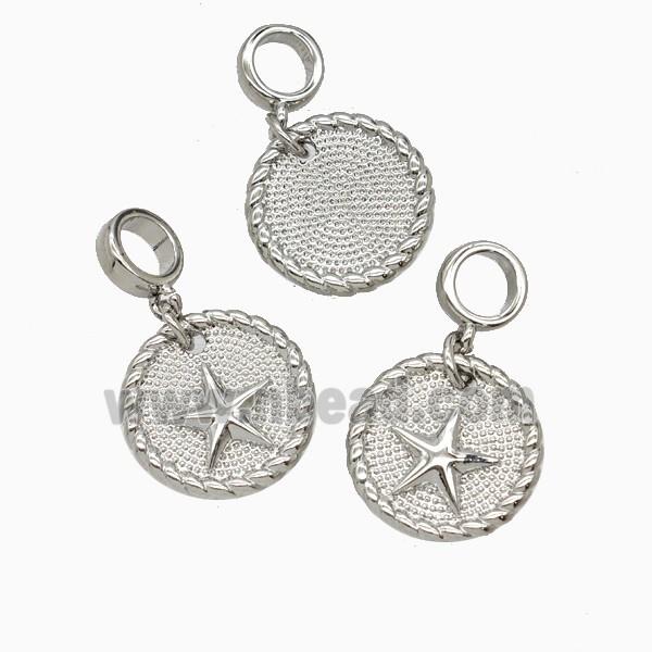 Copper Star Pendant Platinum Plated