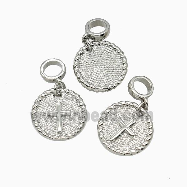 Copper Cross Pendant Platinum Plated