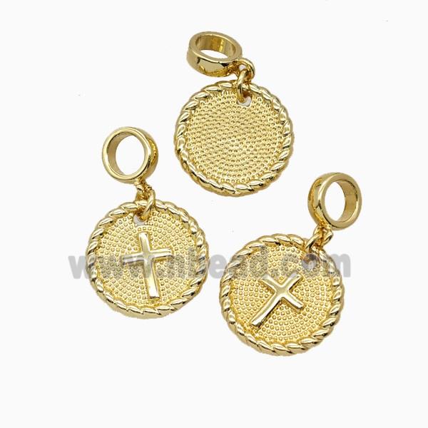 Copper Cross Pendant 18K Gold Plated