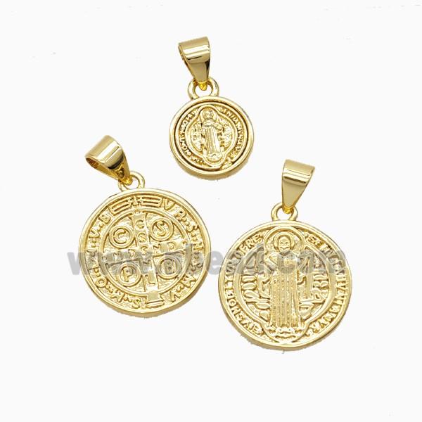 Copper Saint Jude Pendant 18K Gold Plated