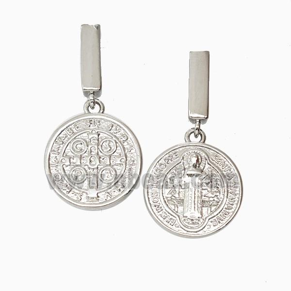 Copper Saint Jude Pendant Platinum Plated