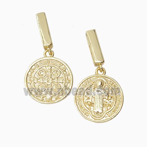 Copper Saint Jude Pendant 18K Gold Plated