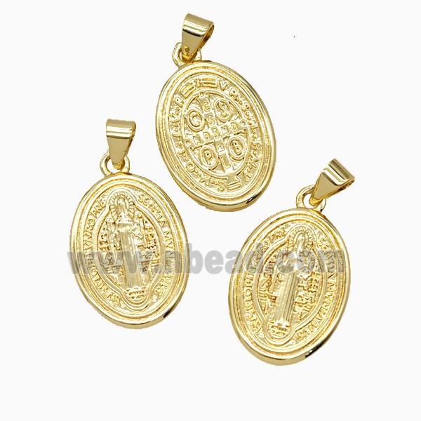 Copper Saint Jude Pendant 18K Gold Plated