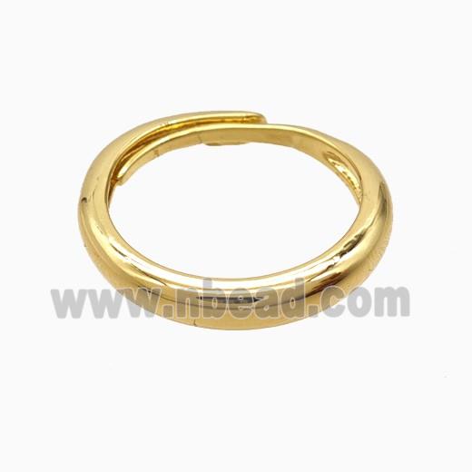 Copper Rings Adjustable 18K Gold Plated