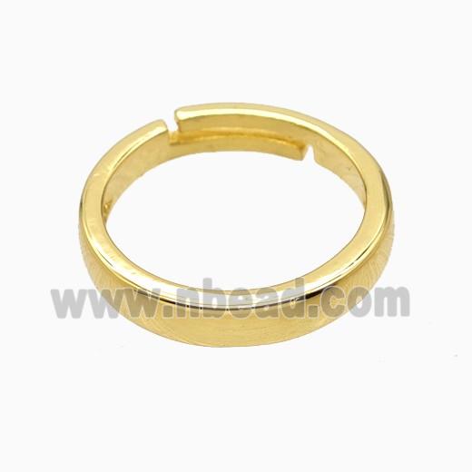 Copper Rings Adjustable 18K Gold Plated