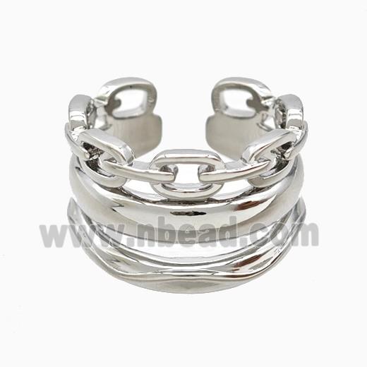 Copper Rings Platinum Plated