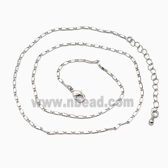 Copper Necklace Chain Platinum Plated