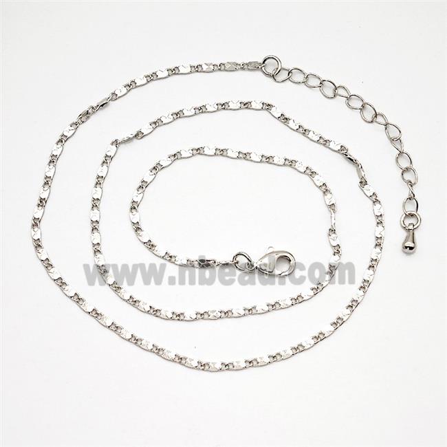 Copper Necklace Chain Platinum Plated