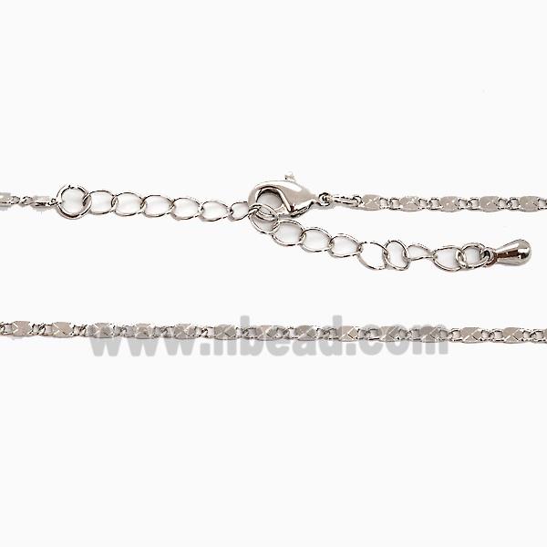 Copper Necklace Chain Platinum Plated