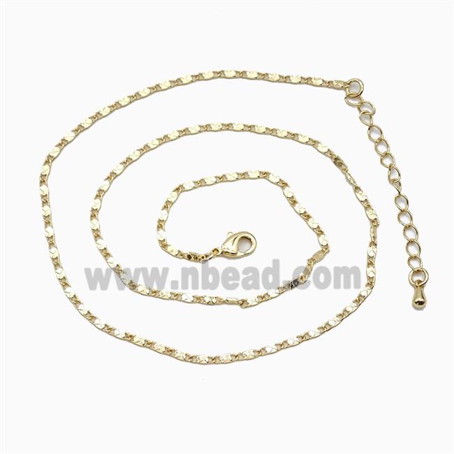 Copper Necklace Chain Gold Plated