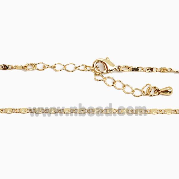 Copper Necklace Chain Gold Plated