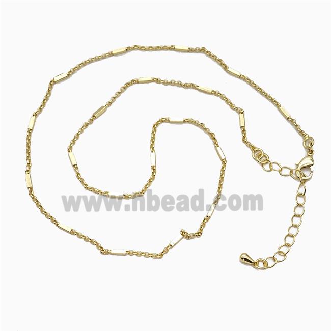 Copper Necklace Chain Gold Plated