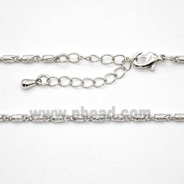 Copper Necklace Chain Platinum Plated