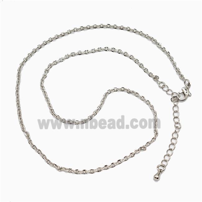 Copper Necklace Chain Platinum Plated