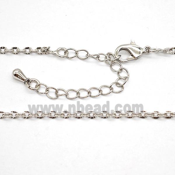 Copper Necklace Chain Platinum Plated
