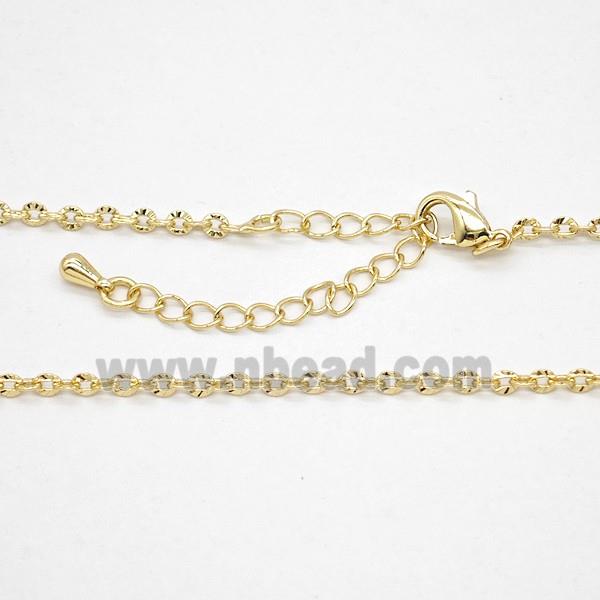 Copper Necklace Chain Gold Plated