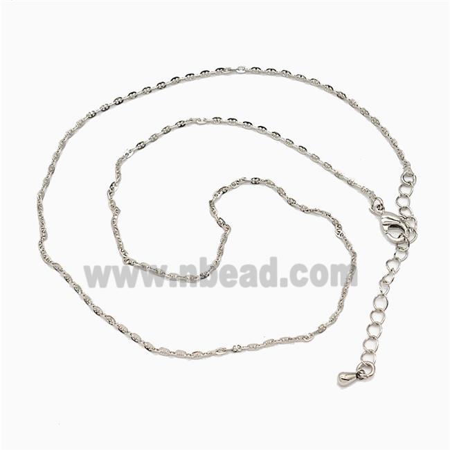Copper Necklace Chain Platinum Plated