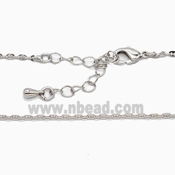 Copper Necklace Chain Platinum Plated