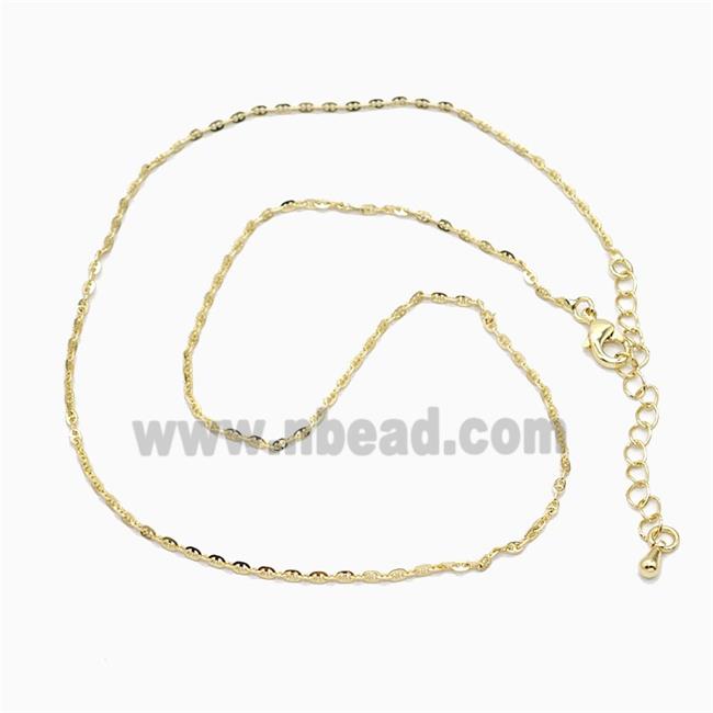 Copper Necklace Chain Gold Plated