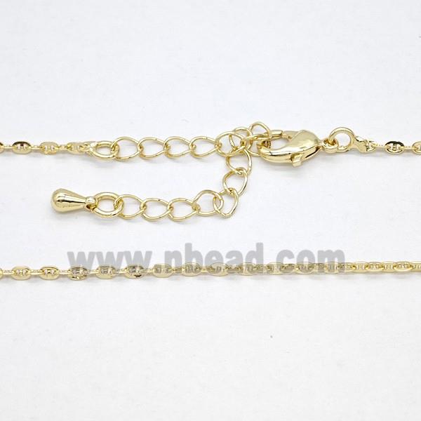 Copper Necklace Chain Gold Plated