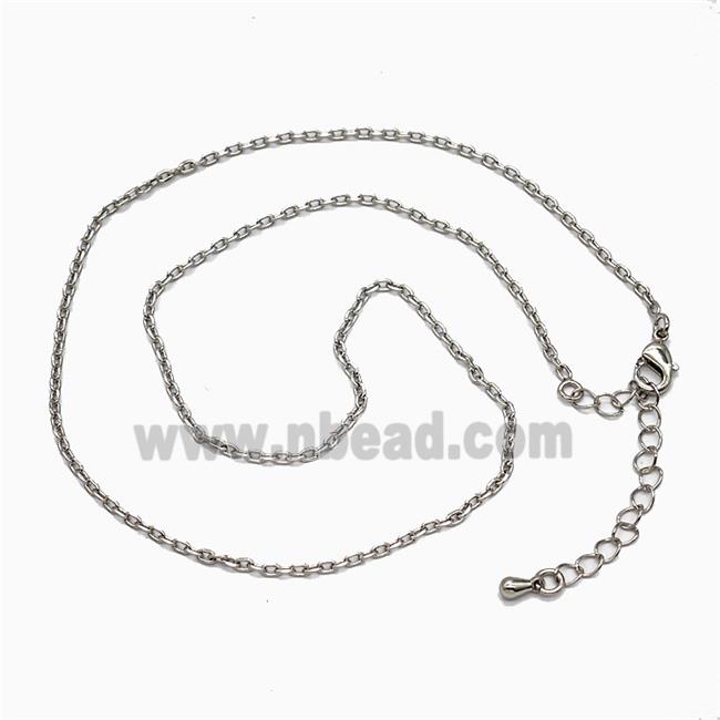 Copper Necklace Chain Platinum Plated