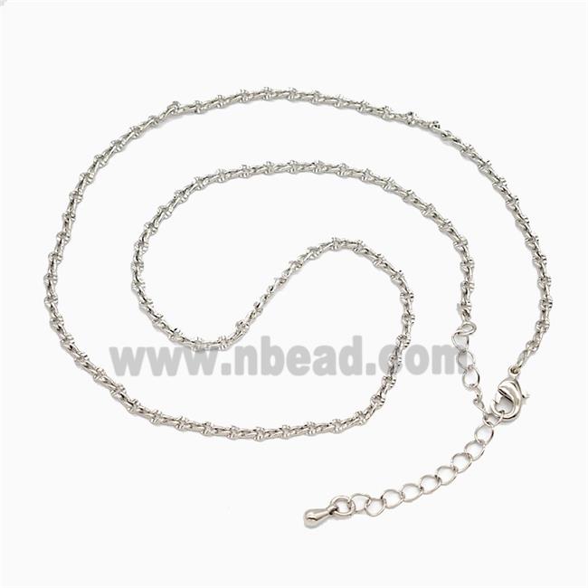 Copper Necklace Chain Platinum Plated
