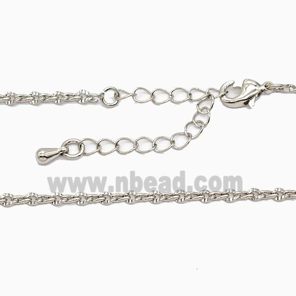 Copper Necklace Chain Platinum Plated