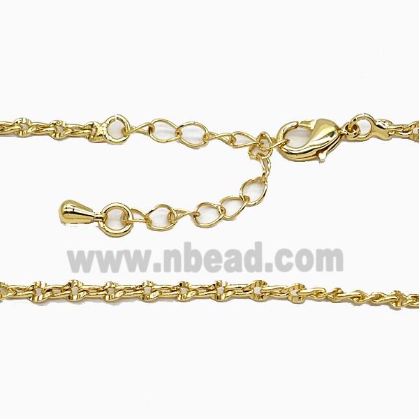Copper Necklace Chain Gold Plated