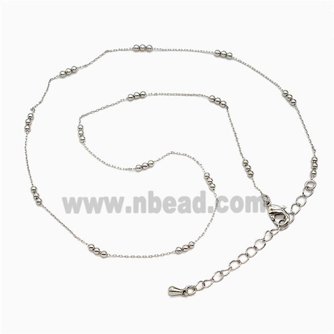 Copper Necklace Chain Platinum Plated