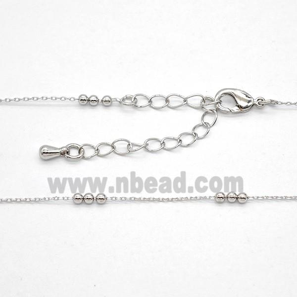 Copper Necklace Chain Platinum Plated