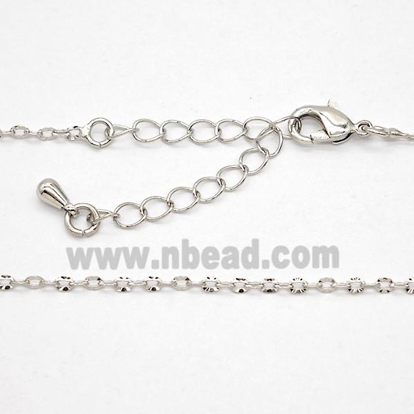 Copper Necklace Chain Platinum Plated