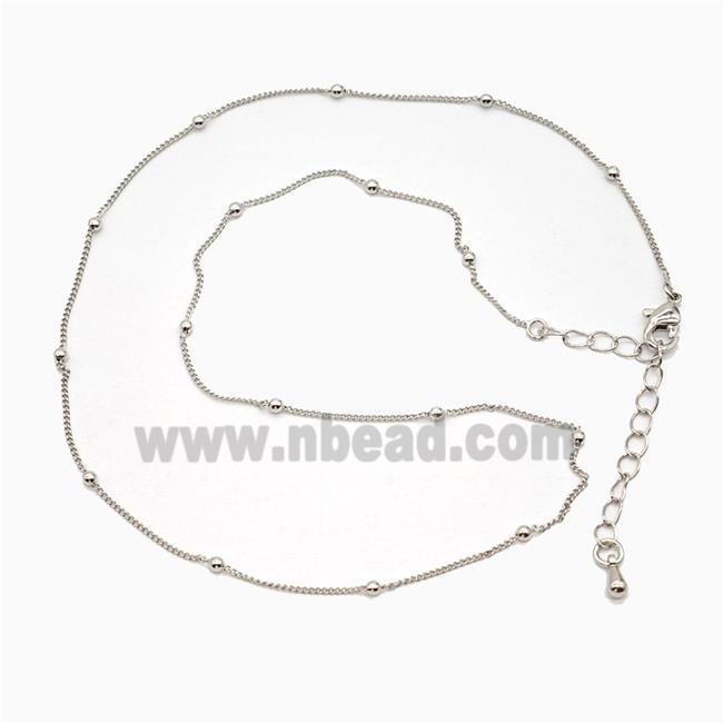 Copper Necklace Chain Platinum Plated