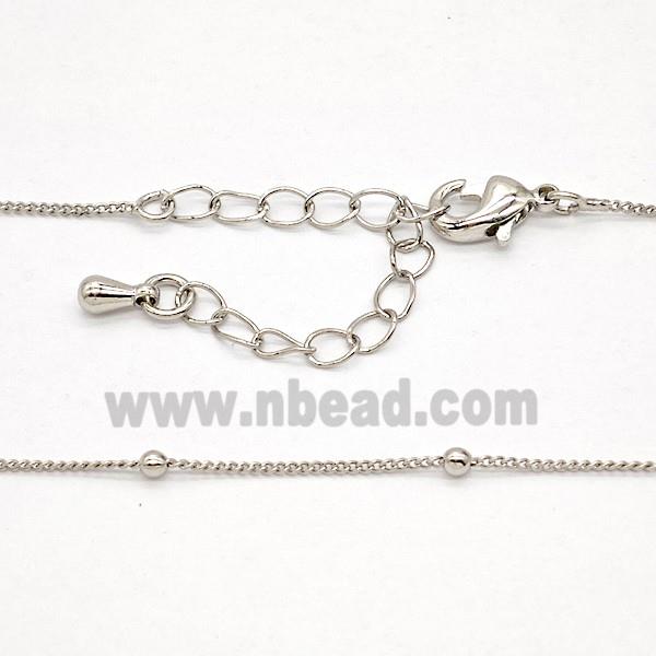 Copper Necklace Chain Platinum Plated