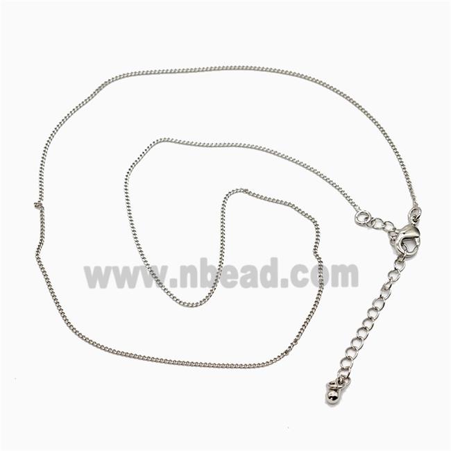 Copper Necklace Chain Platinum Plated