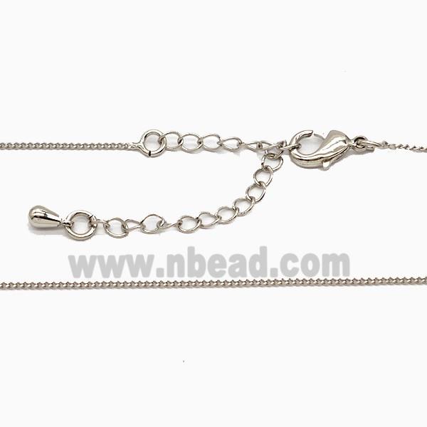 Copper Necklace Chain Platinum Plated