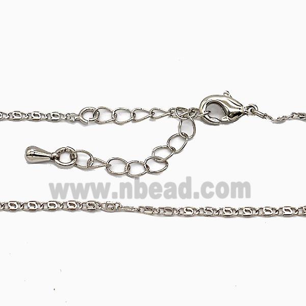 Copper Necklace Chain Platinum Plated