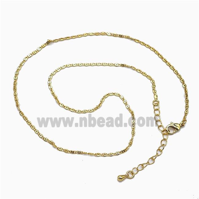 Copper Necklace Chain Gold Plated