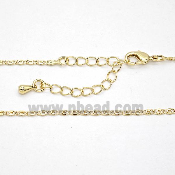 Copper Necklace Chain Gold Plated