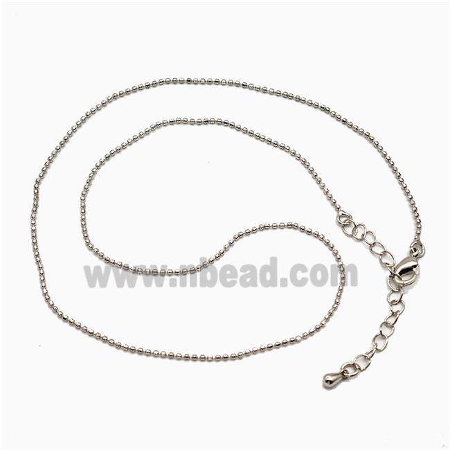 Copper Necklace Chain Platinum Plated