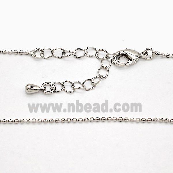 Copper Necklace Chain Platinum Plated
