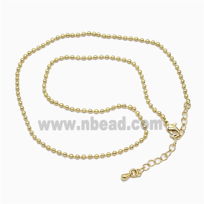 Copper Necklace Chain Gold Plated