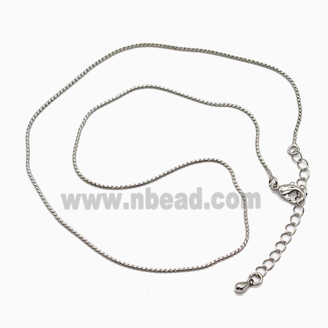 Copper Necklace Chain Platinum Plated
