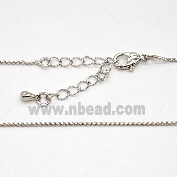 Copper Necklace Chain Platinum Plated