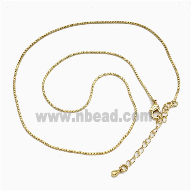 Copper Necklace Chain Gold Plated