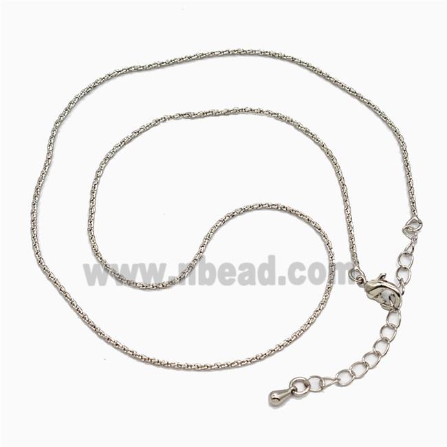 Copper Necklace Chain Platinum Plated