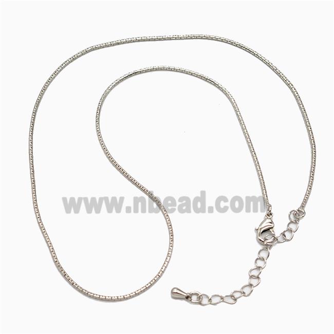 Copper Necklace Chain Platinum Plated