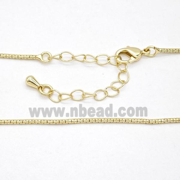 Copper Necklace Chain Gold Plated