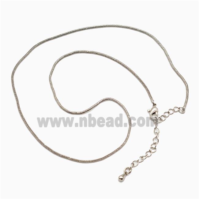 Copper Necklace Chain Platinum Plated